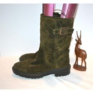 Vintage Suede Aquatalia Olive Army Green